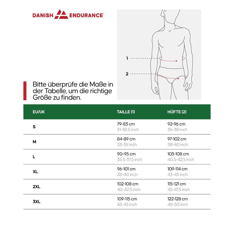 DANISH ENDURANCE Men's Swimming Trunks with Mesh Lining, Swimming Shorts