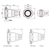 Larcele 22 mm Waterproof Pressure Switch with 12 V Indicator