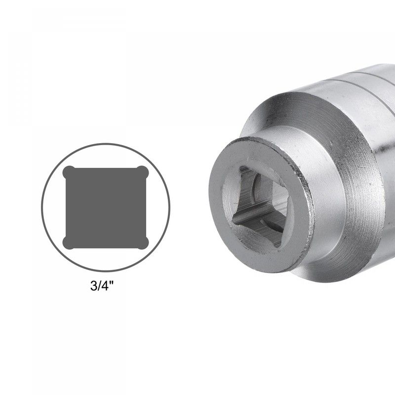 sourcing map 46mm 12 Point Shallow Socket 3/4" Drive Standard