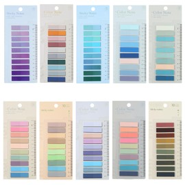 Sticky Tabs, 2000 Pcs Book Annotation Tabs Sticky Notes, Colorful Book Annotation Kit for School Office Reading Highlights Classifying, 10 Pack