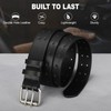 VONMELLI Mens Leather Double Prong Belt Work Casual Belts for