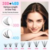 EIWH DIY Lash Extension Kit Volume Lash Clusters 30D+40D D