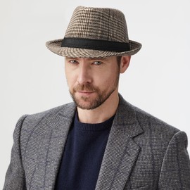 MESU Fedoras Trilby Hats Jazz Hat Bowler Caps Panama Hat for Men Women Khaki