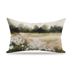 XUISWELL817 Farmhouse Rustic Floral Cottagecore 12x20 Pillow Cover Decor, Landscape Nature Accent Decorative Pillow Covers Decor