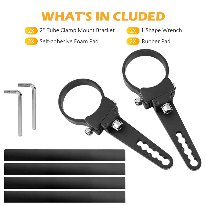 Tube Clamps Mounting Brackets ADTOPI 2’’ Bull Bar Roll Cage