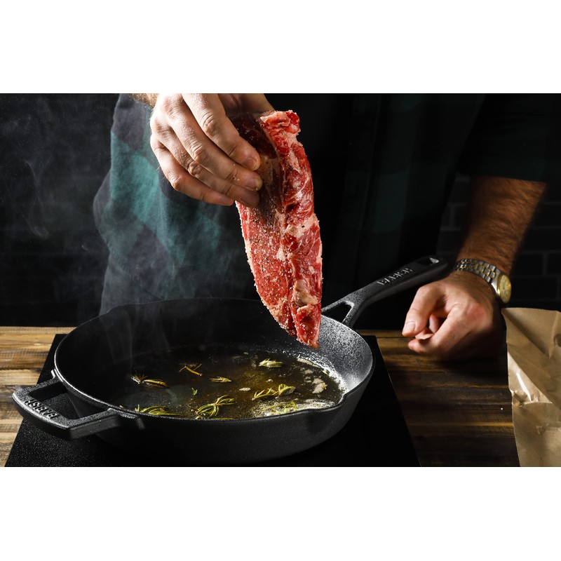 Babish 10-Inch Preseasoned Cast Iron Skillet – Durable Non-Stick Frying