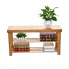 Micozy Bamboo Shoe Rack Bench 3-Tier Free Standing Wood Shoe