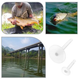 ECSiNG Pack of 40 Luncheon Meat Bait Stoppers Made of Transparent Plastic Terminal Tackle Accessories Carp Fishing Hooks Bait Accessories for Coarse Fishing Cautious Carp