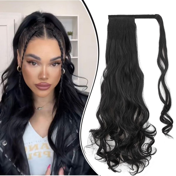 Dcbaboo Ponytail Extension, Ponytail Hairpiece, Braid Extensions, Wavy Long, 60