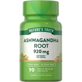 Nature's Truth Nature's Truth Ashwagandha Capsules | 920 mg | 90 Count | Non-GMO & Gluten Free Supplement