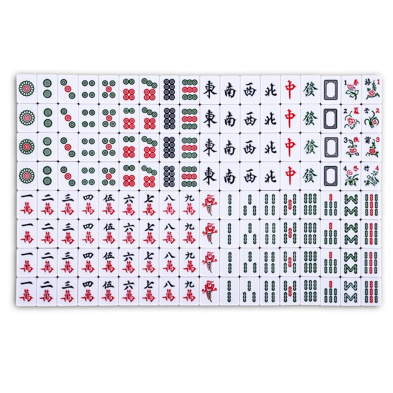 drizzle 30mm Mahjong Set Blue - 144 Medium Size Tiles
