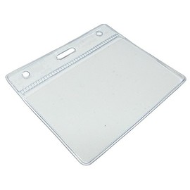 Customcard ltd Clear ID Badge Pocket Plastic Wallet Large (Size 79 x 99mm) Pack of 50 CPL50