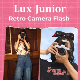 Godox Lux Junior  Camera Flash GN12 6000K Color Temperature Auto & Manual Modes 1/1-1/64 Flash Power 28mm Focal Length Replacement for Canon Nikon Sony Fuji Olympus Hot-shoe Cameras