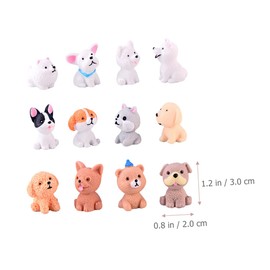 SAFIGLE 36pcs Mini Dog Figurines Adorable Resin Puppy Statues for Home Decor Vivid Decorative Mini Dogs Random Styles for Party Decorations