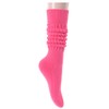 sockfun Pink Socks Scrunchie Slouch Scrunch Stacked Socks, 80s Socks