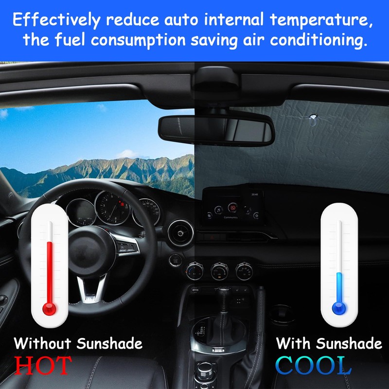 Windshield Sunshade Fit for Mazda MX-5 NC RF Miata 2009-2015,