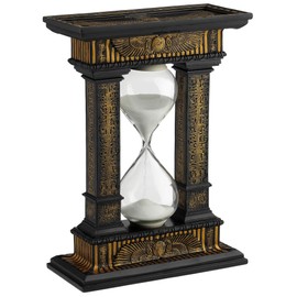 Veronese Design 7 1/8 Egyptian Winged Sun Columns Hourglass Resin Sand Timer 5 minutes