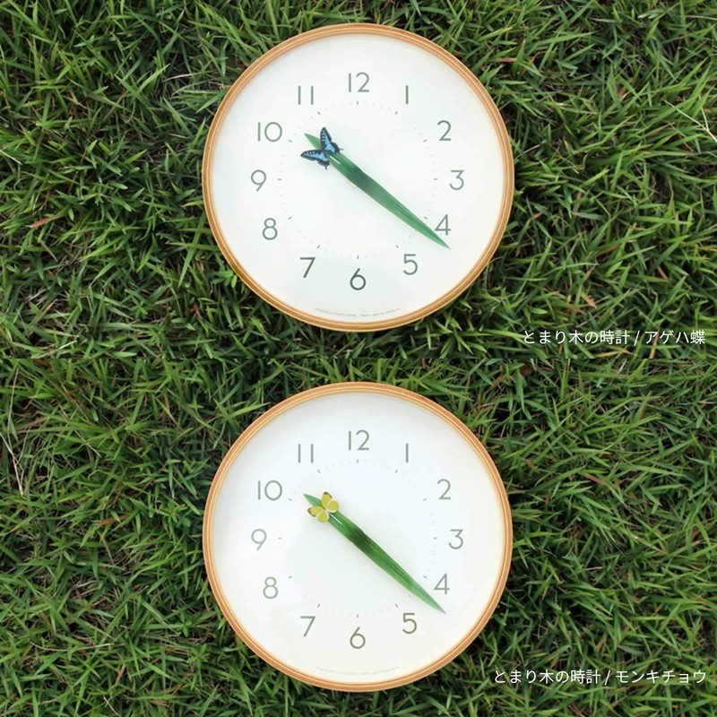 Remnos SUR18-16 MONKI Lemnos Wall Clock, Perch Clock, Analog, Wood