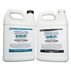 FIBERGLASS WAREHOUSE Pour Foam 4 lb Closed Cell 2-Part Expanding Polyurethane Boat Floatation Coast Guard Approved- Filling Gaps and Voids, Sound Proofing, Insulation