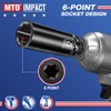 MTO 1/2" Drive 21mm Deep Impact Socket, 6-Point Metric Socket