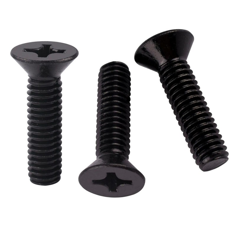 KOSJETHAS #6-32 x 3/8" Flat Head Machine Screws Black Finish