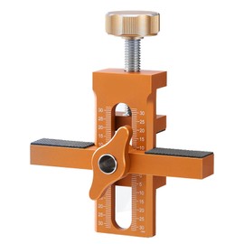 Cabinet Door Mounting Jig, Adjustable Cabinet Door Installation Positioner with Rebounder Hole, Aluminium Alloy Positioning Tool Jig, Woodworking Leveler