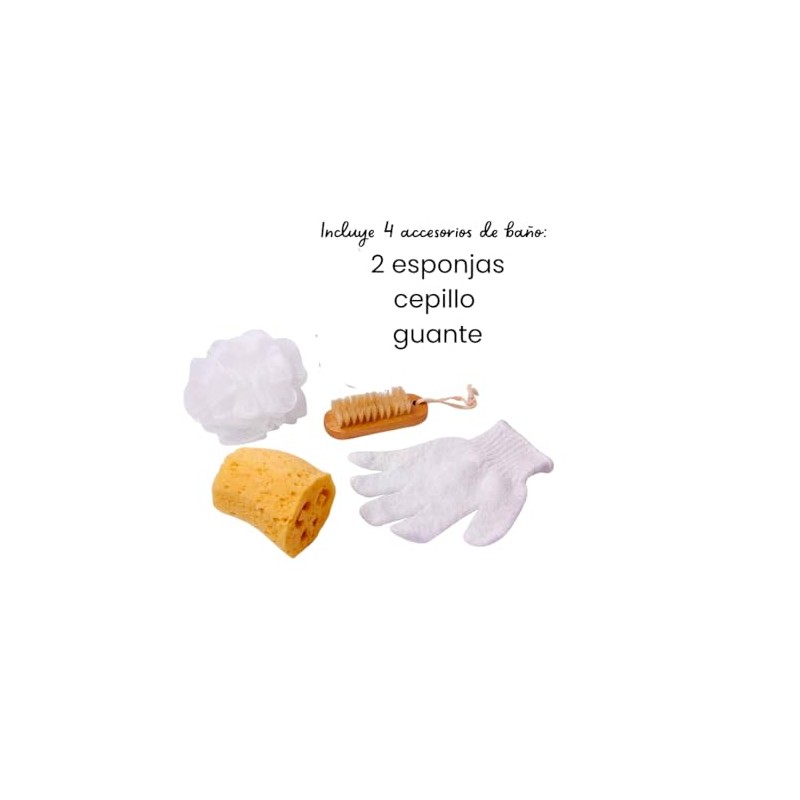 Kit Exfoliación Detox Corporal Piezas Cuidado Piel Natural Elimina Células