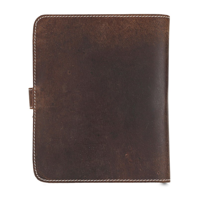 Fausta Heart Embossed Refillable Brown Leather Journal for Writing, 256