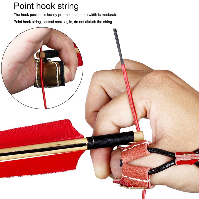 Leather Archery Thumb Ring Archery Finger Protector Guard for Traditional