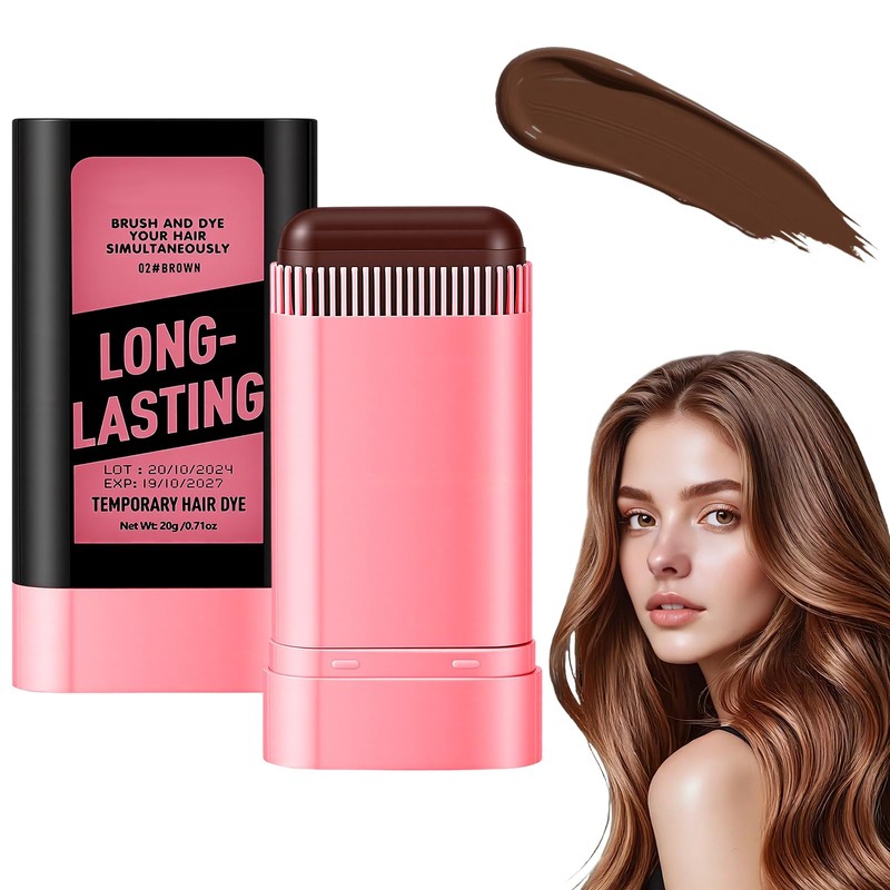 2 en 1 Peine con Tinte de Cabello，Cubre Canas en