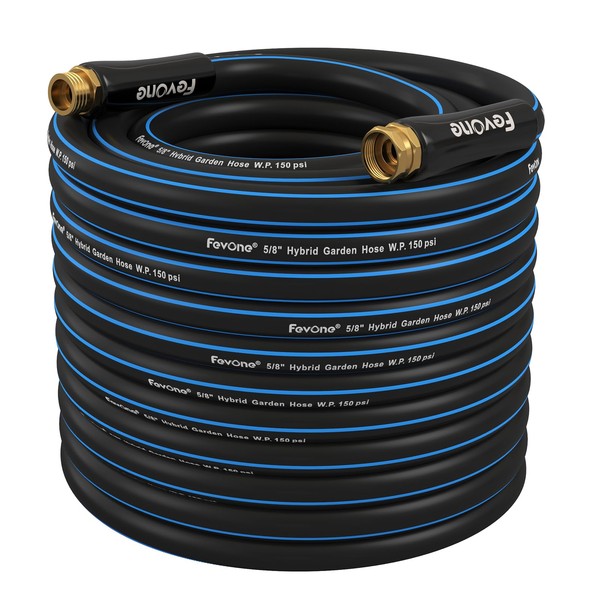 Fevone 100ft Heavy Duty Garden Hose, Lightweight and Flexible, 5/8"