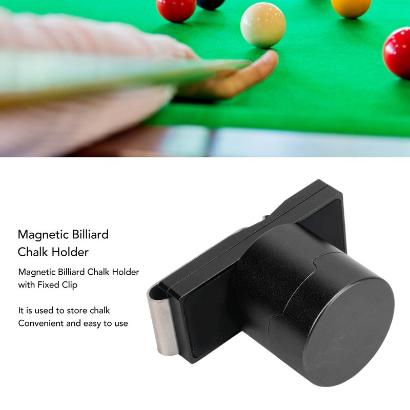 Magnetic Billiard Chalk Holder Aluminium Alloy Round Snooker Cue Chalk