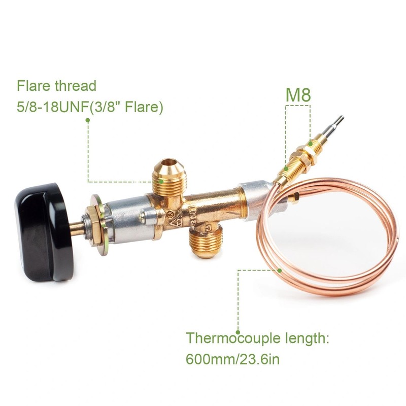 Drphiru Gas Fireplace Fire Pit Flame Failure Safety Control Valve