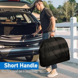 MISSLO 60" Garment Bags for Travel 6" Gusseted Long Dress Bags Cover 4 Handles Hanging Suit Carriers with Pocket for Clothes, Coats, Gowns