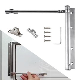 KUBDPQOR Automatic Door Closer - Quality Piece Door Closer for Interior and Exterior Doors, Automatic & Quiet Closing, No Drilling Required