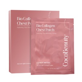 COCOBEAUTY Bio-Collagen Chest Wrinkle Pads – Reusable Silicone Chest Wrinkle Patches – Anti Wrinkle Patches for Décolleté – Overnight Wrinkle Patches for Smooth & Firm Skin 4 Units