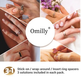 Ring Sizer Adjuster for Loose Rings, 110-Piece Set with 3 Types (Spiral Coils, Ring Guards, Sizing Strips) Fits Ring Widths 1-10mm, Invisible Resizing Solution for Women & Men