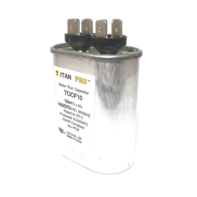 Packard TOCF10 10 MFD 440/370V Oval Capacitor