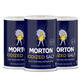 Morton Iodized Salt, All-Purpose, (26 oz), 3-Pack - All-Purpose, Ideal for Cooking & Table Use
