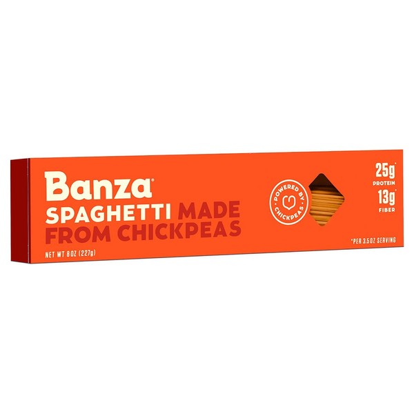 Banza Chickpea Pasta – High Protein Gluten Free Healthy Pasta – Spaghetti (8 oz)