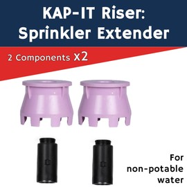 Non-Potable Water Kap-It Pop-Up Sprinkler Riser Extension – 1.5 inch Lift for Recycled Water Systems - 2 Pack