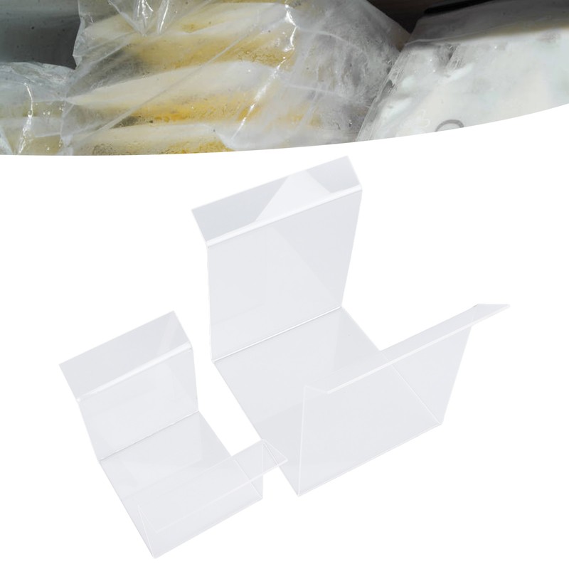 2Pcs Zip Lock Bag Holder Acrylic Food Storage Bag Stand
