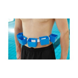 Sport-Thieme Resistance Belt for Swimming Training, Adjustable Swimming Belt, Resistance Belt with 5 Removable Cups, L x H x W: 115 x 6 x 8, 160 g, Blue, Plastic, Brand Quality