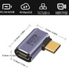 USB 4 Type C Converter Adapter Left and Right 90°