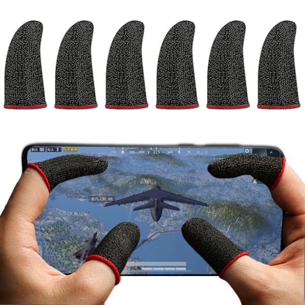Yopolaz 6 Pack Gaming Finger Sleeves - Thin Mobile Finger