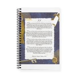 CafePress Graduation Key To The Future IF By Rudyard Kipling Spiral Bound Journal Notebook, Personal Diary, Lined