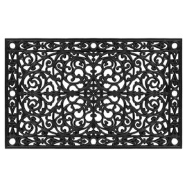 Calloway Mills AZ900222436 Gatsby Rubber Doormat, 24" x 36", Black