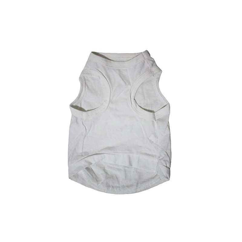 Petitebelle White Sleeveless Puppy Dog Shirt (Large)