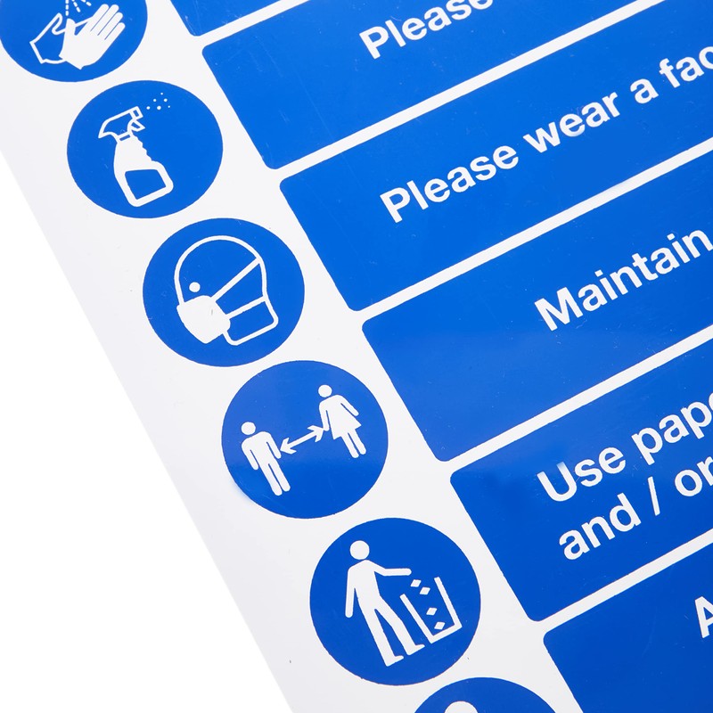 Caledonia Signs 18573H Kitchen COVID19 guidelines