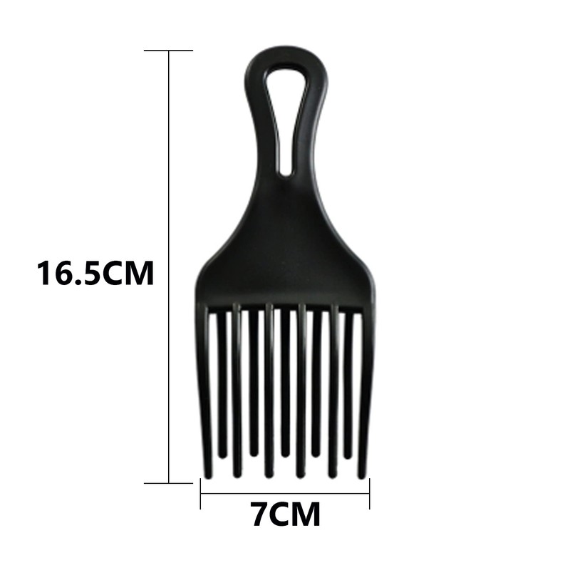 Professional Insert Afro Pick Comb, Wide Tooth Detangling Hair Fork